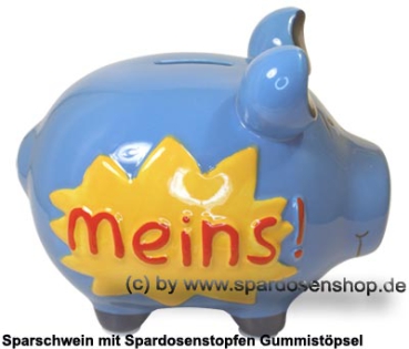 Preview: KCG mittelgroßes Sparschwein 3D Design Meins! Keramik C